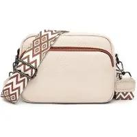Sonstiges TIAASTAP Damen Handy Umhängetasche Echtes Leder Crossbody Bag Schultertasche A-beige02