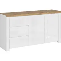 Konsimo Kommode mit Einlegeböde glänzend "DAMINO"