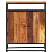 Syfax Beistellschrank 60x35x76 cm Massives Altholz und Stahl