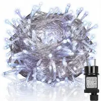 Rosikey 20M LED Lichterkette Strom, Wasserdicht Garden 8 Modi Lichterketten mit Timer Speicherfunktion für Innen Party Hochzeit Balkon Weihnachten, Weiß