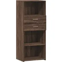 Syfax Highboard Braun Eichen-Optik 50x42,5x124 cm Holzwerkstoff