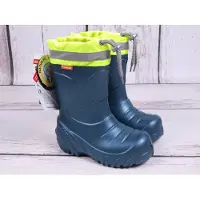 Demar Kinder Gummistiefel Winterstiefel Regenstiefel Kinderstiefel Gefüttert Petrolblau 24/25
