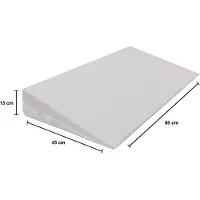 Dibapur Keilkissen mit Aloe Vera Bezug (B 80 x T 45 x H 15 / 1cm) Matratzen Matratzenkeil Matratzenerhöhung Hochlagerungskeil fürs Bett Matratzen-Keil mit Doppeltuchbezug