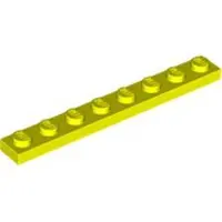 LEGO 1x8 Platte 3460 - 50 Stück Neon Gelb