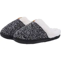 INF Warme & Flauschige Hausschuhe - Rutschfeste, Gemütliche Schuhe für Zuhause Schwarz 44