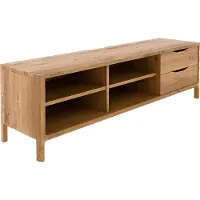 Lomadox Lowboard 160cm breit in Wildeiche massiv geölt, montiert, THORNBURY-165