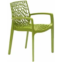 GRAND SOLEIL Gartenstuhl mit Armlehnen Stapelbare Gruvyer Arm Professionell - Grün