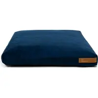 Rexproduct - SoftPet Hundebett Hundematratze aus Recycling-Stoffen Abnehmbarer Bezug mit Reißverschluss Waschbar und Einfach zu Reinigen Größe XXL (90x110 cm) - Marineblau