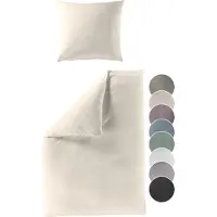 Sleepling liebling - Satin Bettwäsche, natur, 1 x Bettbezug 135 x 200 cm + 1 x Kissenbezug 40 x 80 aus 100% seidig weicher Baumwolle
