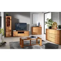 Lomadox Wohnzimmermöbel Set 5-teilig modern in Eiche FABRIANO-161