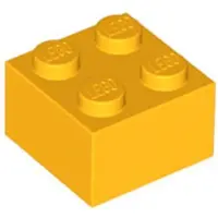 LEGO 2x2 Stein 3003 - 50 Stück Helles Hellorange