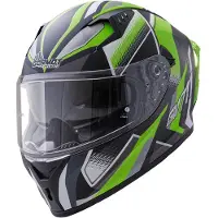 Germot Helm GM 711 matt-schwarz/grün - Größe M