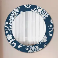 Wallfluent Spiegel - Mirror zum Wandspiegel Schlafzimmer – Schminkspiegel- paisley zusammenstellung- Ø50cm
