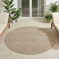 Carpetsale24 Outdoor Teppich Wetterfest & UV-beständig, ideal für Küche, Balkon, Terrasse, Garten, Wohnzimmer, Grösse: 80 cm Rund