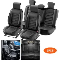 StarTech.com Universelle Autositzbezüge Set - Kunstleder - Airbag-kompatibel - Halbgeschlossen - Atmungsaktiv - Schutz vor Verschüttungen und Flecken