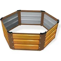 Dema Metall-Hochbeet Freiburg 125x125x38 cm braun