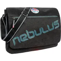 Nebulus Messenger Bag, Umhängetasche MARYLAND, Umhängetasche , Schultertasche , P6096 - Uni, schwarz-grau, onesize
