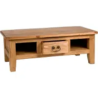 MiaMöbel Couchtisch Mexico Möbel 110x40x55 cm Landhausstil Massivholz Pinie Honig