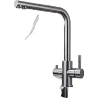OEM Trinkwasserhahn, Doppelgriff, Edelstahlkonstruktion, ssd001 gebürstet