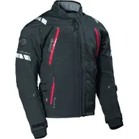 Dane Elec DANE Elling wasserdichte Motorrad Textiljacke, schwarz/rot, 50