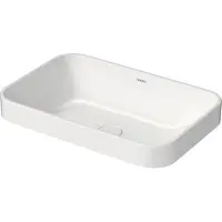 Duravit Aufsatzwaschtisch Happy D.2 Plus 60x40cm, gs, o HL, ÜL, HLB, we/anthr. ma