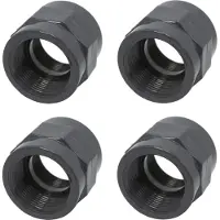 Haf 4x PVC Fittings Gewindemuffe mit 1 1/2" | Innengewinde x Innengewinde | Übergangsmuffe aus grauem PVC-U | PN16 für PVC Rohr, Schwimmbad & Teich