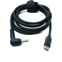 System-S DC 12V Kabel 150 cm 3,5 x 1,35 Stecker zu USB 3.1 Typ C Stecker Winkel