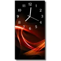 Tulup Glasuhr Wanduhr Küchenuhr Echt-Glas 30x60 Abstrakt Mehrfarbig