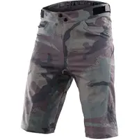 Troy Lee Designs Herren Downhill Shorts Shell, Flowline, Camo Woodland - Mehrfarbig, 30