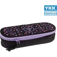 ARS UNA Schlamper-Etui Flowers - Blumen, schwarz-violett, für Mädchen
