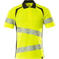 Mascot Herren Polo-Shirt ACCELERATE SAFE Hi-vis Gelb / Schwarz XXL - 19083-771-1709-XXL - Hi-vis Gelb / Schwarz