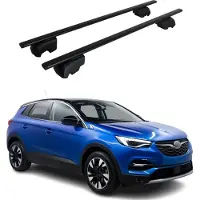Omac Dachträger Grundtäger für Opel Vauxhall Grandland X 2017-2021 75kg Schwarz 2x