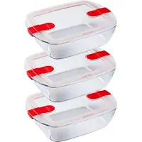 Pyrex Glasbehälter mit Deckel Cook & Heat 3-teilig
