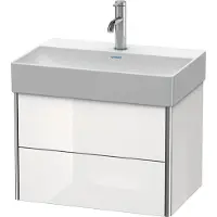 Duravit XSquare Waschtischunterbau Compact, wandhängend, 2 Schubkästen, 584x397x390mm, XS416700707, Farbe: Betongrau Matt