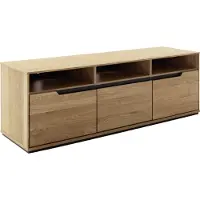 MCA living TV-Board "Araya Lowboard", braun (holzfarben), B:152,5cm H:51cm T:45,5cm, Holzwerkstoff, Massivholz, Sideboards, TV-Board, Schubkasten gedämpft