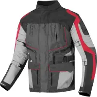 Berik Safari wasserdichte 3in1 Motorrad Textiljacke, schwarz/rot, 48