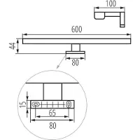 Kanlux S.A. Lineare LED-Möbelleuchte ASTIM Chrom IP44 34935
