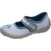 Fischer Kinder Hausschuh Mädchen Mary Jane Ballerina Prinzessin Schloss 642370, Größe:27 EU, Farbe:Blau