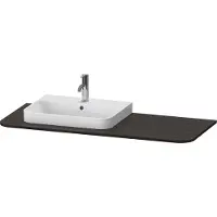 Duravit Waschtisch-Konsole Happy D.2 Plus 130x55cm, m 1 AS, Beck. li, Nussb geb.