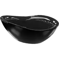 Lavita Freistehende Badewanne Reus Black 1800 Acryl 180x89x73 cm| Badewannen Oval Form | Moderne | Acryl-Wanne Freistehend 2 Personen | 214 L | Antimikrobielle Beschichtung | Schwarz