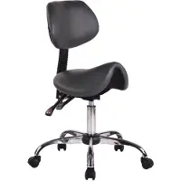 In And OutdoorMatch Arbeitshocker Eliana – Schwarz – Kunstleder – Hochwertige Polsterung – Bequem gepolstert – Optik