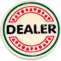 Buffalo Dealer-Chip für Poker, runder Spielmarker aus strapazierfähigem Kunststoff