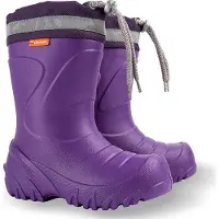 Demar Kinder Gummistiefel Winterstiefel Regenstiefel Kinderstiefel Gefüttert Lila 34/35