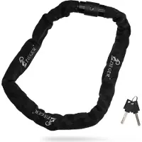 Ibex ZIEGER Fahrradschloss Chain 900 - Robustes Kettenschloss mit 90 cm Stahlkette & Textilmantel