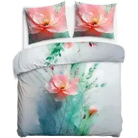 Darymex Bettwäsche, Baumwollsatin-Bettwäsche, hohe Qualität, Satynlove 160x200 12424 Blumen
