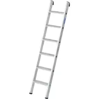Krause Anlegeleiter , TRBS 2121-2, Arbeitshöhe 2700 mm, 6 rutschfeste Profilstufen mit T 80 mm, Fußstopfen, Aluminium