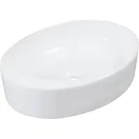 Novoterm Kerra Keramik Waschbecken KR-9035 weiß glänzend, oval, mit Dekor