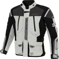 Büse Grado Pro Hellgrau Schwarz Wasserdichte Textiljacke Größe 48