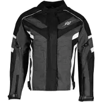 Rusty Stitches Juliette Damen Motorrad Textiljacke, schwarz/weiß, 38
