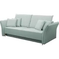 Mirjan 24 Schlafsofa Bregi, Stilvoll Wohnzimmer Couch mit Bettkasten und Schlaffunktion (Farbe: Terra 5, Füße: Gold)